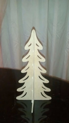 Arbolito De Navidad Mdf Crudo 20cm De Altura