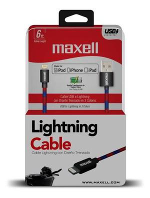 Cable De Datos Certificado Mfi Maxell Lightning Carga Rapida