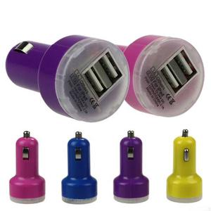 Cargador Carro Doble Puerto Con Luz Led. 2.1amp/1.0amp