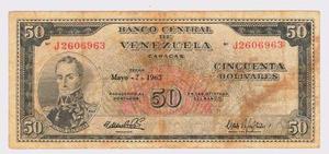 Dificil Billete 50 Bolivares 