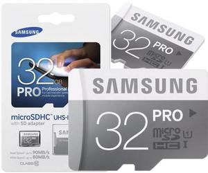 Memoria Micro Sd Samsung 32gb Pro Micro Sd 90mb/s 80mb/s