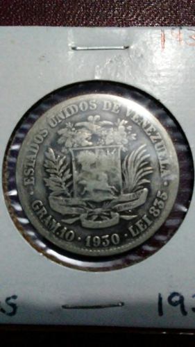 Moneda De Plata 2 Bolívares .