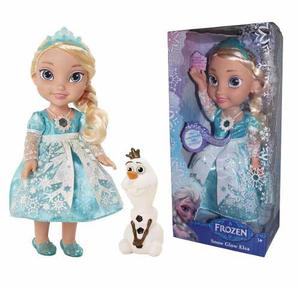 Muñeca Disney Frozen Y Snow Glow Elsa Auténtica Canta