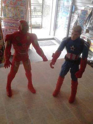 Muñeco Capitán América 29cms Cabeza Cambiable Avengers