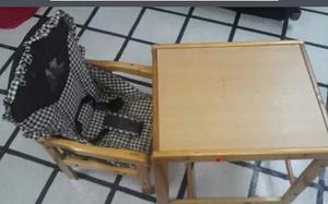 Comedor Y Silla De Madera Para Bebe Negociable