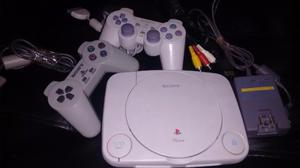 Playstation One Con Dos Controles