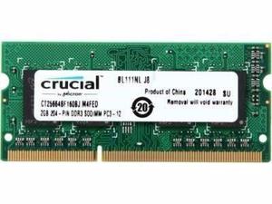 Memoria Ram Laptop Ddr3 2gb Crucial