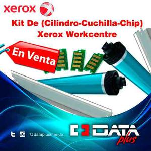 Kit (cilindro+cuchilla+chip) Xerox Workcentre 