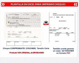Plantilla En Excel Para Imprimir Cheques,control Bancario