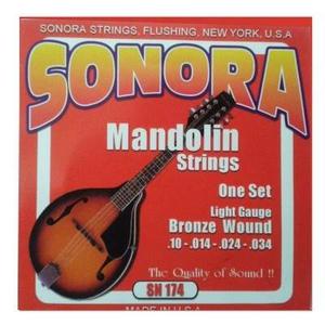 Set De Cuerdas Para Mandolina Sonora Sn174 Made In U,s,a