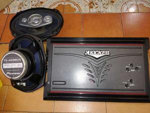 Planta Kickers 2 Salidas 550 +cornetas Pioneer 6 X9 Coaxial