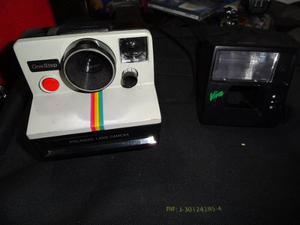 Camara Polaroid Retro Vintage Flash Y Manual Antiguo
