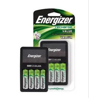 Cargador Energizer + 4 Baterias Aa Recargables