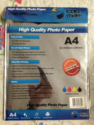 Papel Fotográfico (20)para Impresoras,marca Color Make