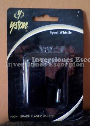 Silbato Yston Sport Deporte Con Cordon Negro