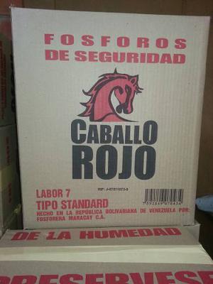 Fósforos Marca Caballo Rojo.