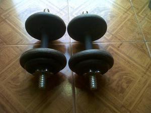 Juego De Mancuernas 15lbs C/u