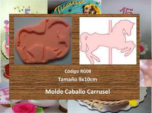 Molde De Silicón Caballo De Carrusel, Repostería Y Demás