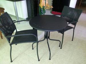 Muebles Ikea De Metal Y Esterilla Sintética Para Interperie