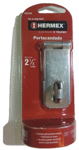 Porta Candado Superficial 2 1/2 De Larg 63.5 Mm Hermex