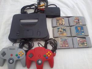 Exelente Nintendo64 +6 Juegos+2 Controles Y Sus Cables