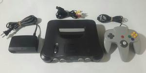 Nintendo 64 Con Un Control Original Palanca Derecha Y Cables