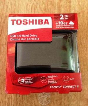 Disco Duro Externo 2 Tb Marca Toshiba Nuevo De Paquete Negro