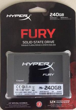 Disco Duro Sólido Hyperx Fury 240gb Kingston 12 Veces+rapid