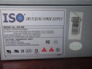 Fuente De Poder Atx Marca Iso 400w 24 Pines