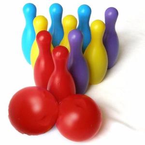 Set Bowling 10 Pinos 2 Bolas Juguete Niño Bebe Juego