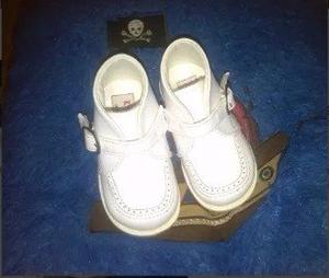 Zapatos Niño Bebe Blanco De Bautizo Usado Una Vez Talla 20