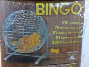 Bingo Profesional Bombo Metal 100 Cartones Juego Familiar