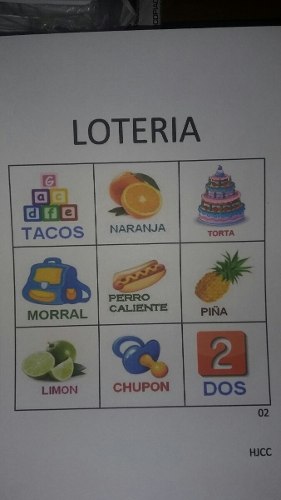 Lotería Didáctica Para Imprimir 50 Cartones Y 45 Fichas