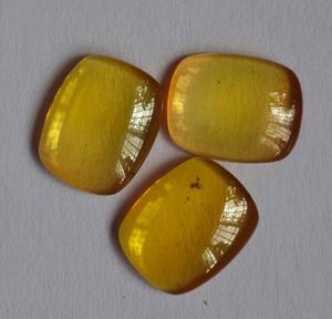 Piedra Antic Optica 10x8 Amarilla Sintetica Anillos De Grado
