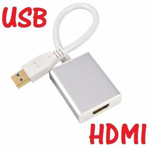 Convertidor Usb A Hdmi Laptop Pc Al Televisor Hd 3.0 Y 2.0