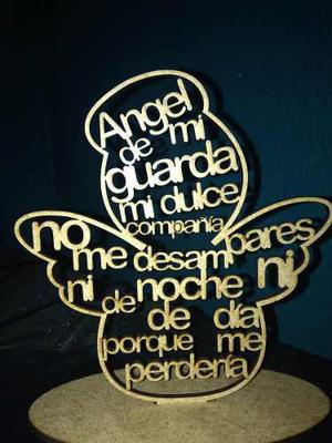 Angel De La Guarda En Mdf 3mm Cortado En Laser