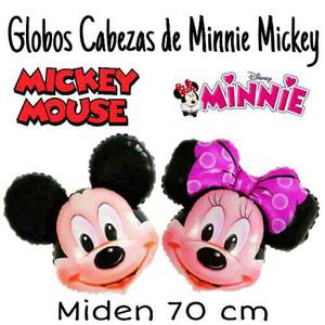Globo Metalizado Cabeza Cara De Mickey Minnie Disney