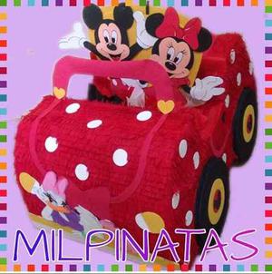 Piñata 3d Carro De Minnie,cars,fiestas Infantiles. Mickey