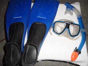 Kit De Careta, Snorkel Y Chapaletas, Marca Intex Usados.