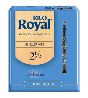 Cañas Rico Royal Para Clarinete #2 1/2, Caja De 12 Unidades