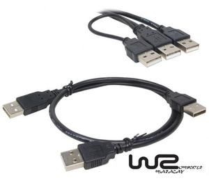 Cable Usb Macho A Dos Usb Macho, Disco Duros Externo Y Otros