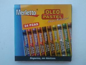 Oleo Pastel Merletto Set De 24 Colores