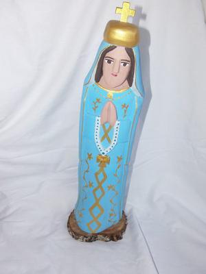 Talla De Madera Policromada Virgen Del Valle.