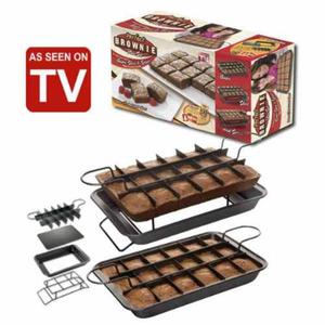 Tortera Mini Brownies Kit 4 Pcs 18 Cortes Bandeja