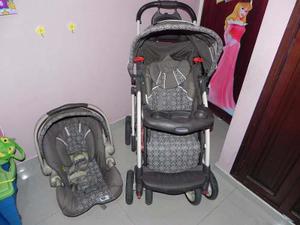 Coche + Asiento Portabebe + Base Para Auto Marca Graco