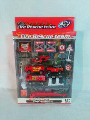 Juego De Carros De Bomberos 20pz Escala 1/87 Look D