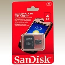 Memoria Sd Sandisk 4gb Con Adaptador 100% Original