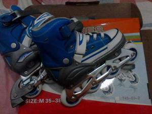 Patines Lineales Marca Genio Ajustables Talla 