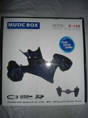 Music Box X-106 Portatil Memorias-tlfs-mp3-ipod-mp4- Pc