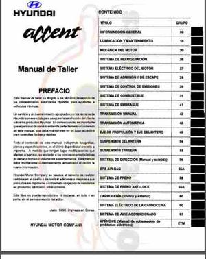 Manual De Taller Del Hyundai Accent  Al 